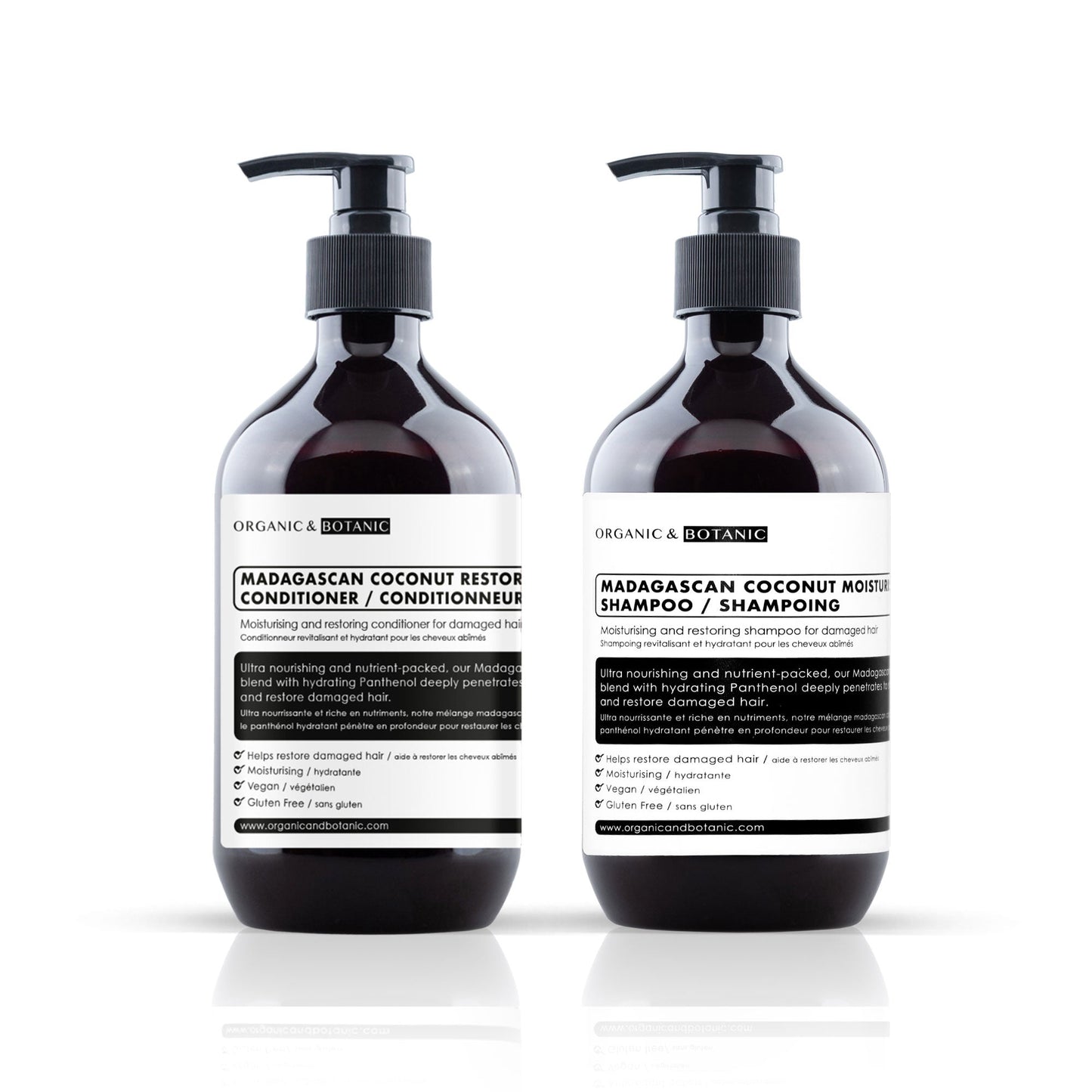 Organic & Botanic Madagascan Coconut Shampoo & Conditioner - Herbalshire Handmade Herbal Products