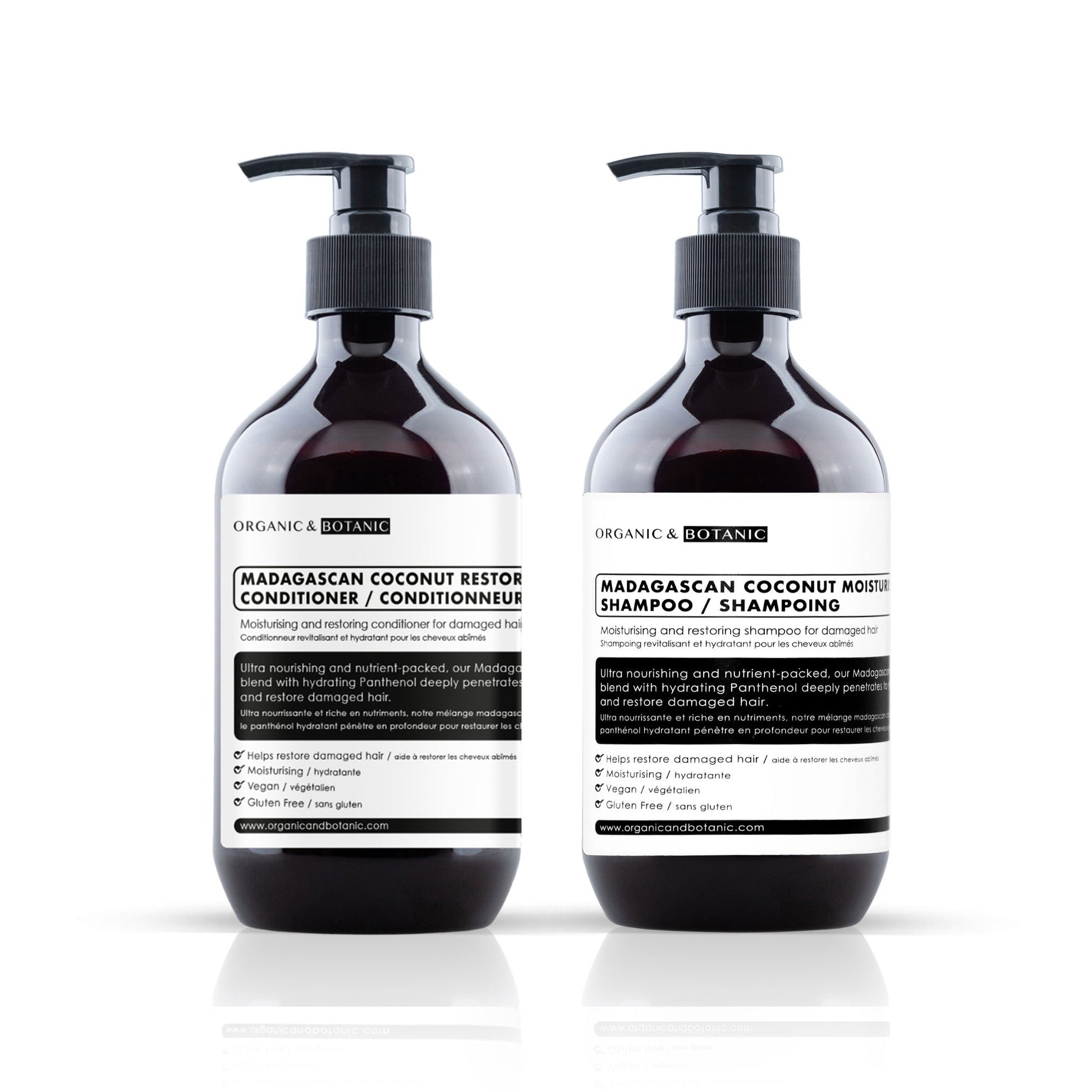 Organic & Botanic Madagascan Coconut Shampoo & Conditioner - Herbalshire Handmade Herbal Products