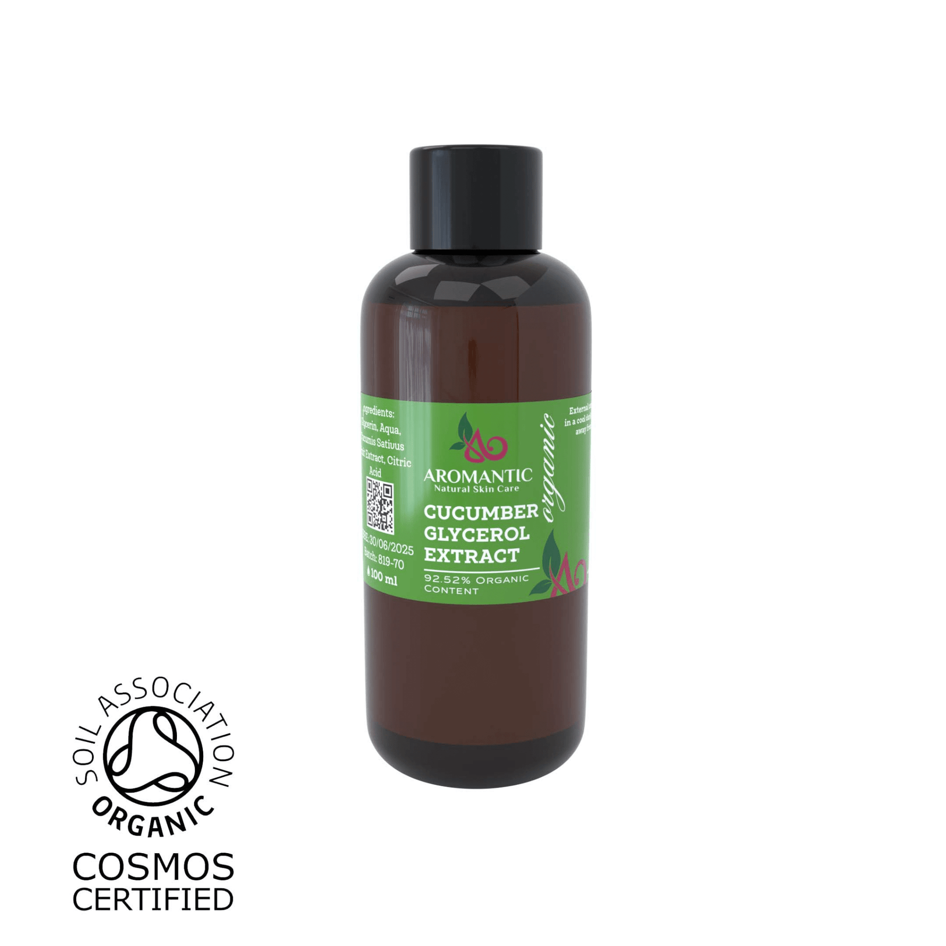 Organic Cucumber Glycerol Extract - Herbalshire Handmade Herbal Products