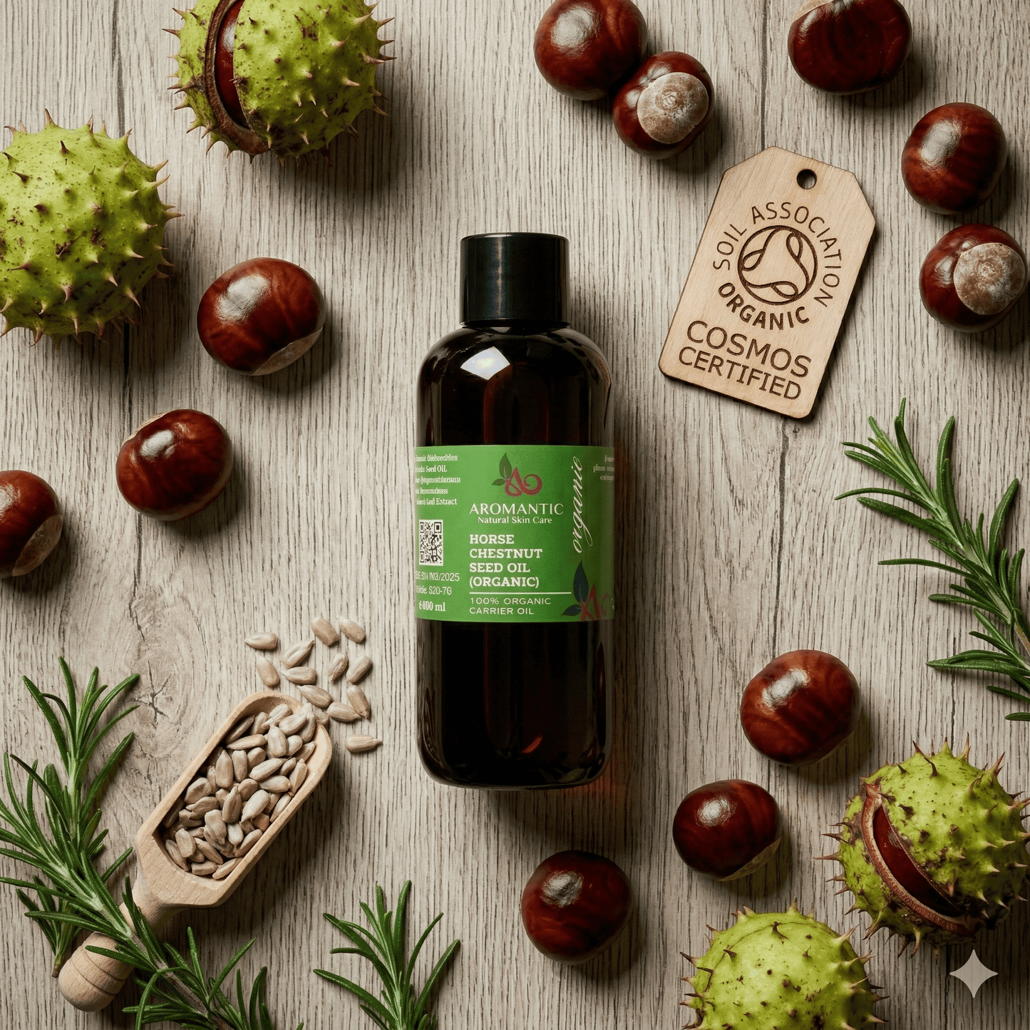 Organic Horse Chestnut Oil – Revitalising Leg & Body Treatment - Herbalshire Handmade Herbal Products