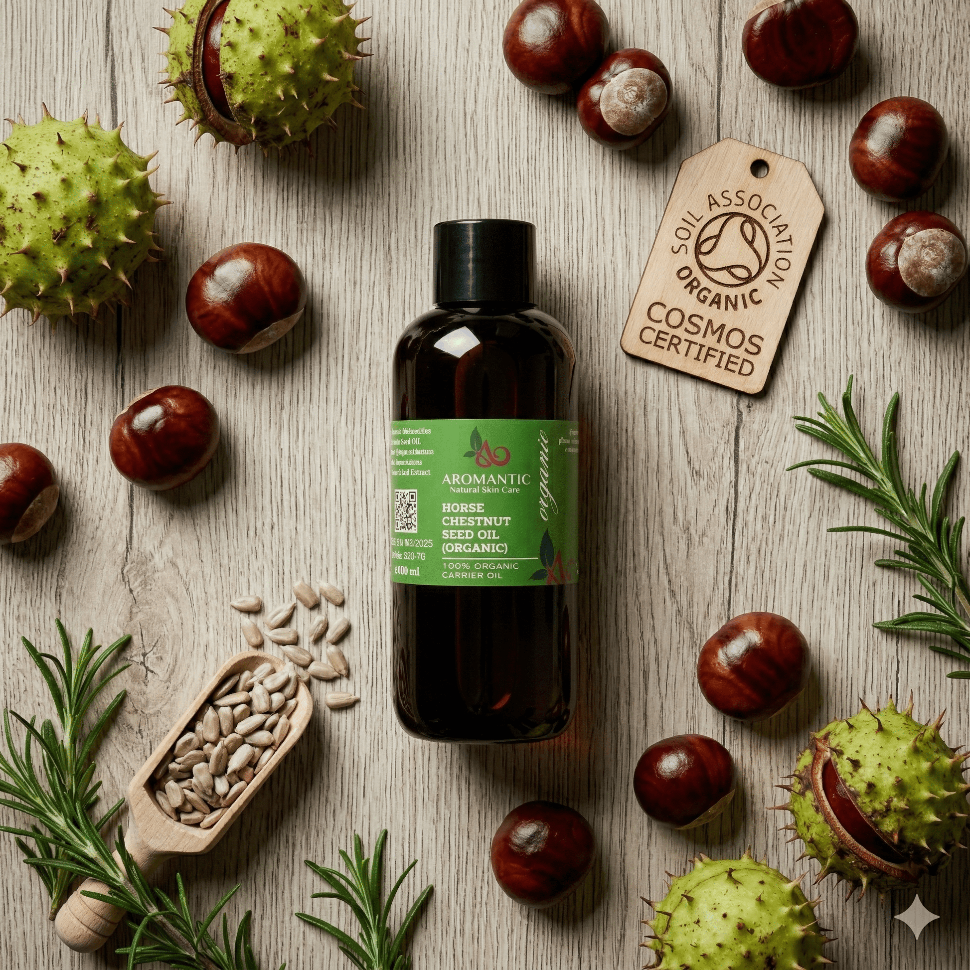 Organic Horse Chestnut Oil – Revitalising Leg & Body Treatment - Herbalshire Handmade Herbal Products