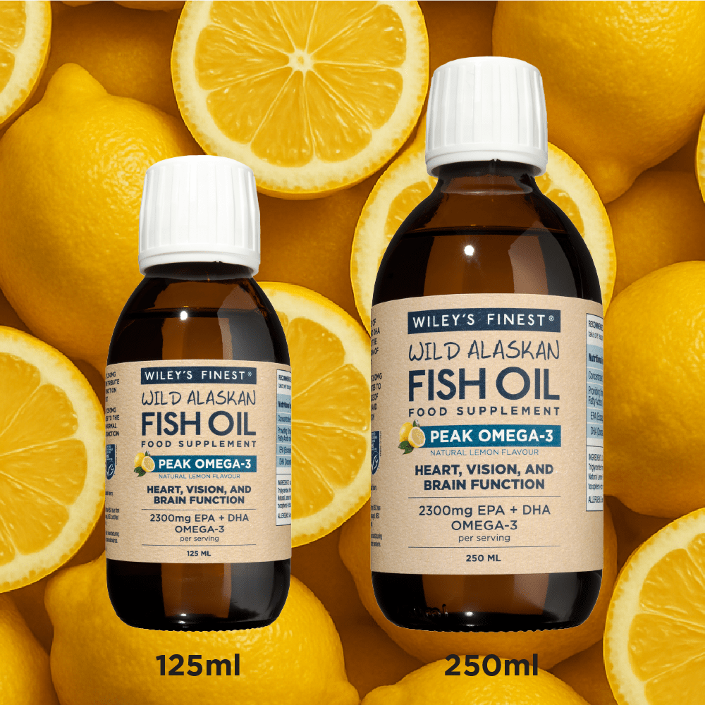 PEAK OMEGA - 3 Fish Oil Liquid (Lemon) - Herbalshire Handmade Herbal Products
