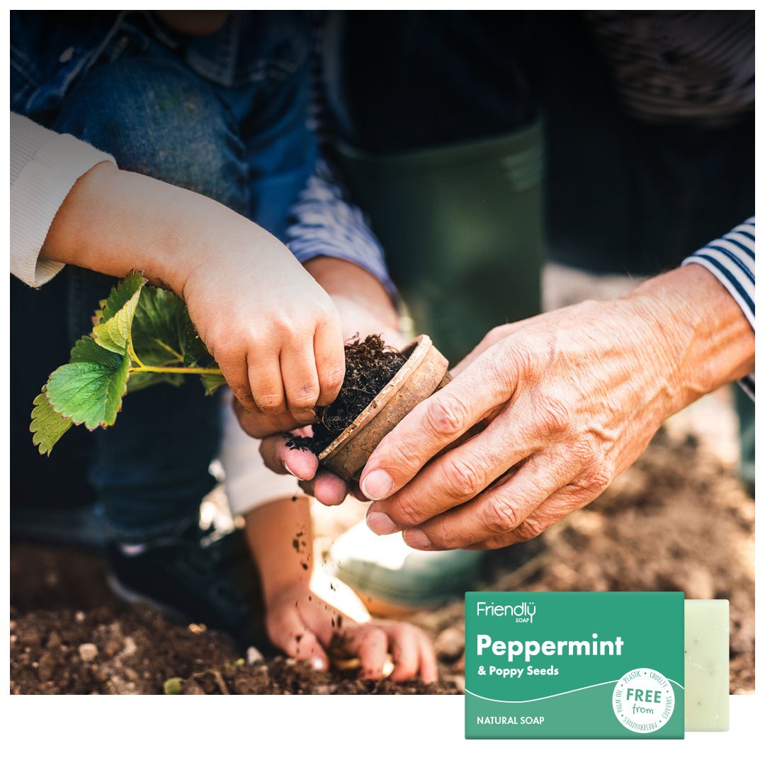 Peppermint & Poppyseeds Natural Soap - Herbalshire Handmade Herbal Products