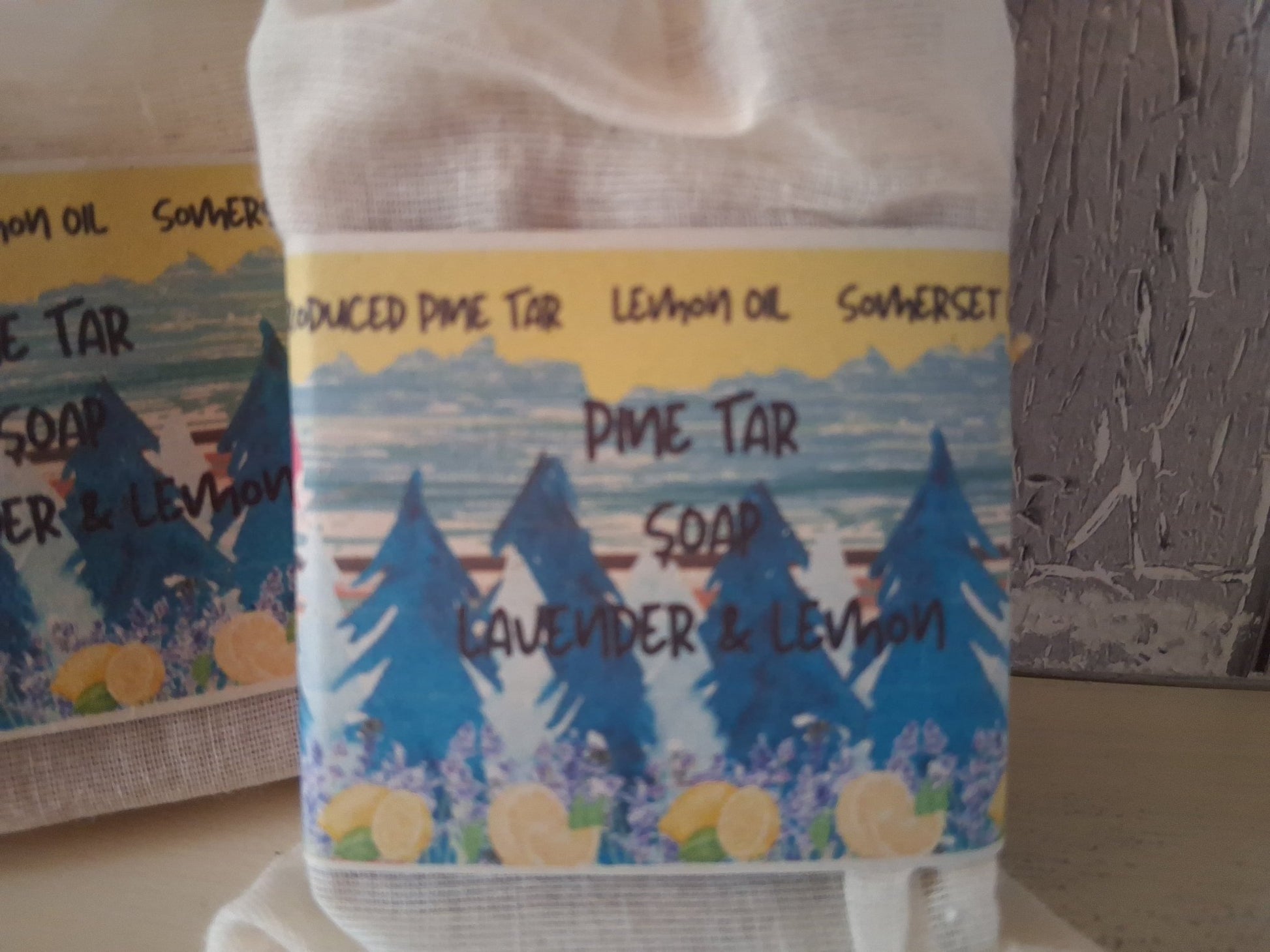 Pine Tar Soap Lavender Lemon - Herbalshire Handmade Herbal Products