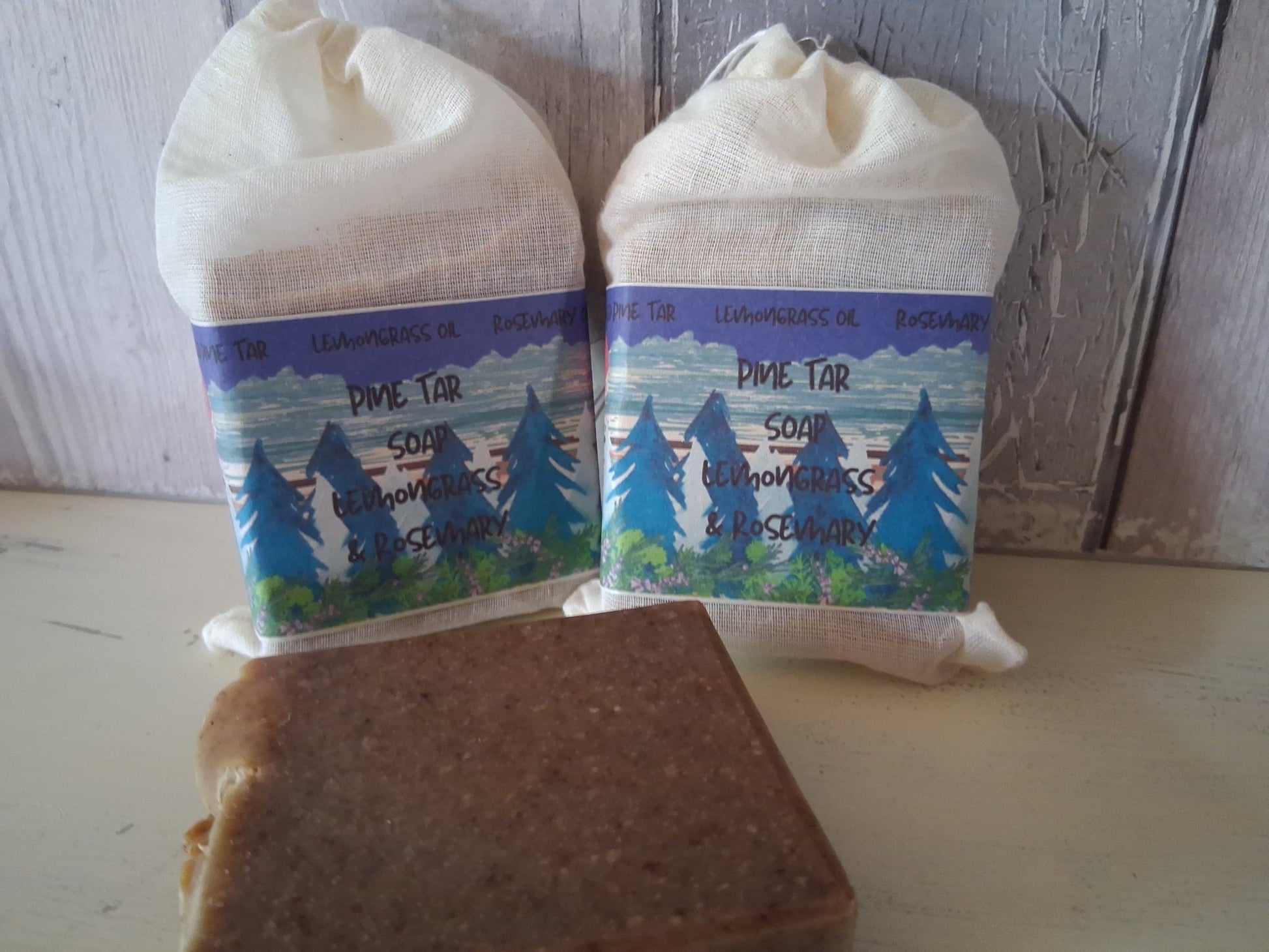 Pine Tar Soap Rosemary & Lemongrass - Herbalshire Handmade Herbal Products