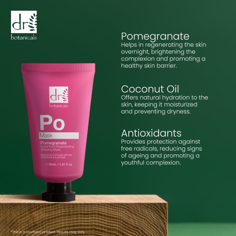 Pomegranate Superfood Regenerating Sleeping Mask 30ml - Herbalshire Handmade Herbal Products