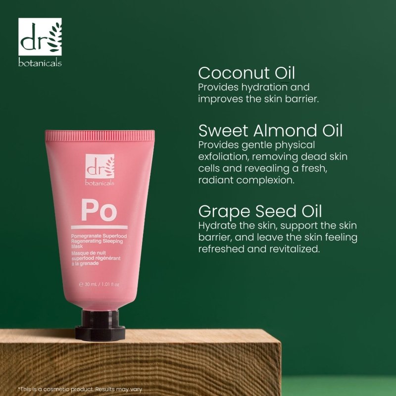 Pomegranate Superfood Regenerating Sleeping Mask 30ml - Herbalshire Handmade Herbal Products