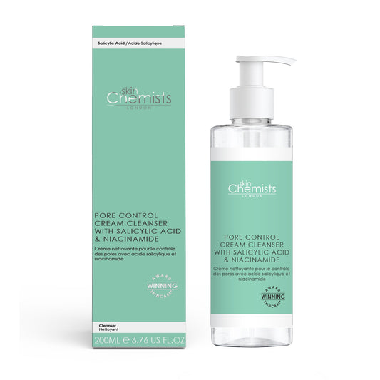Pore Control Cream Cleanser with Salicylic Acid & Niacinamide 200ml - Herbalshire Handmade Herbal Products