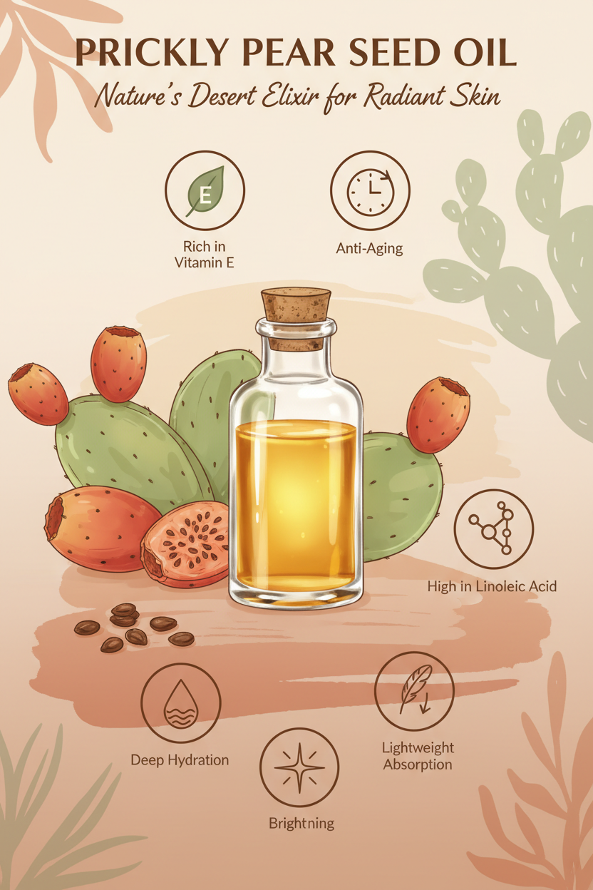 Organic Cold-Pressed Prickly Pear Seed Oil – Small Batch Face Oil