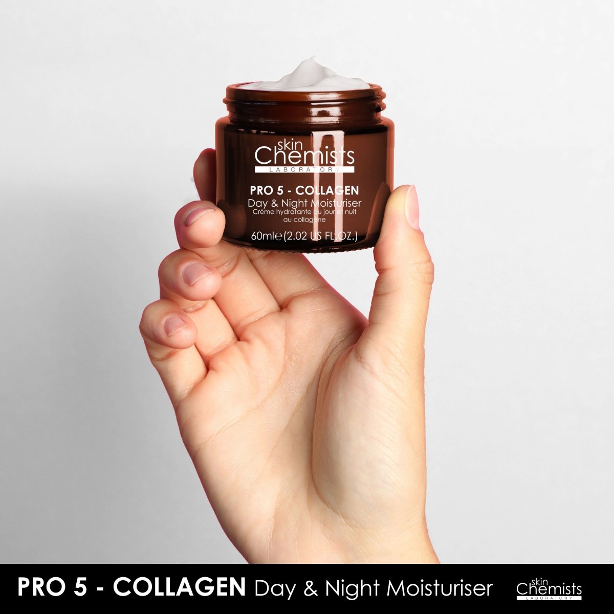 Pro - 5 Collagen Day And Night Moisturiser 60ml - Herbalshire Handmade Herbal Products