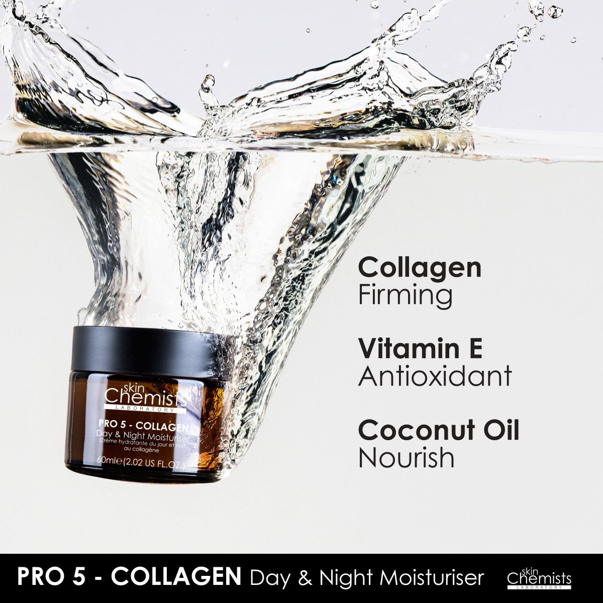 Pro - 5 Collagen Day And Night Moisturiser 60ml - Herbalshire Handmade Herbal Products