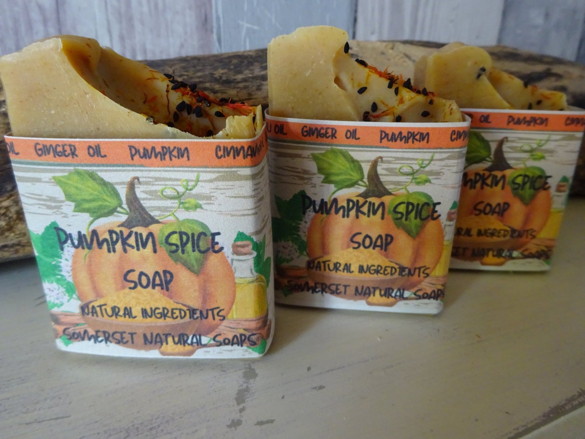 Pumpkin Spice Vegan Soap - Herbalshire Handmade Herbal Products