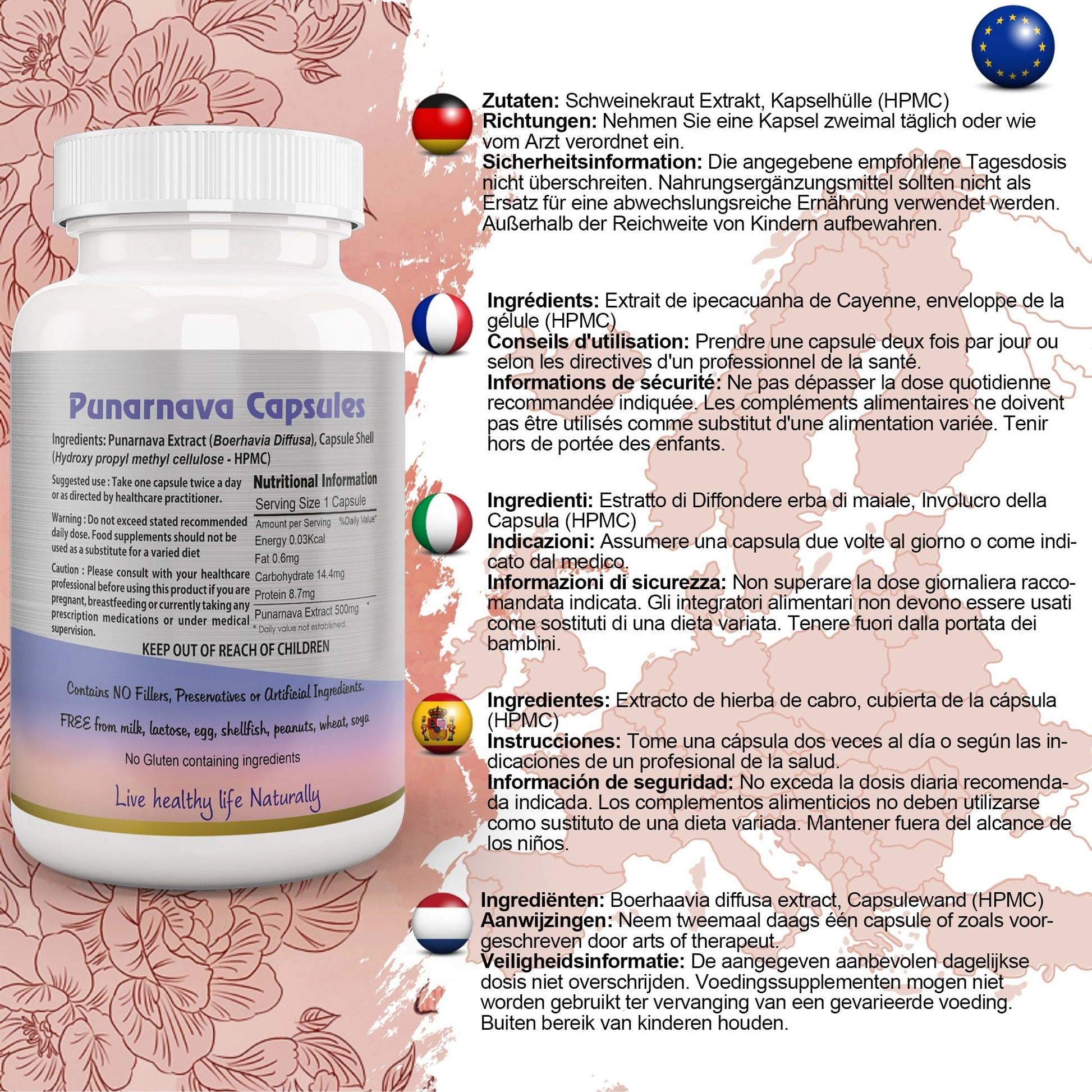 Punarnava Capsule (Boerhavia Diffusa) - Herbalshire Handmade Herbal Products