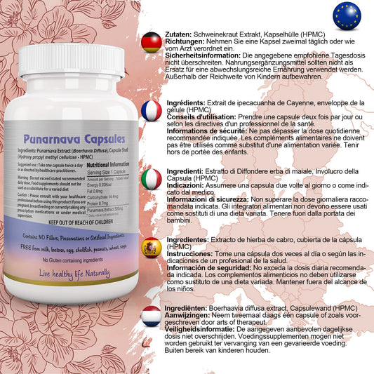Punarnava Capsule (Boerhavia Diffusa) - Herbalshire Handmade Herbal Products