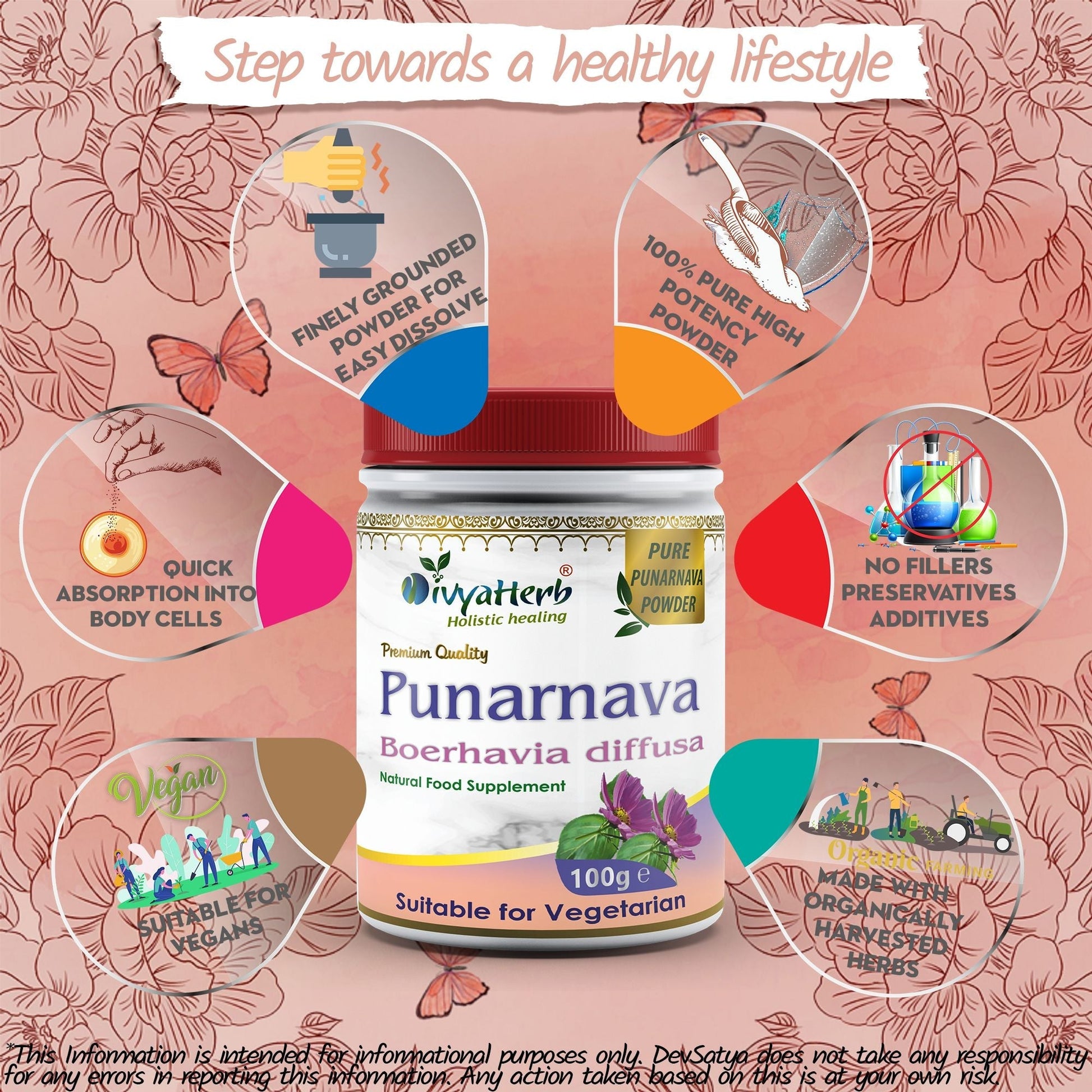 Punarnava Powder (Boerhavia Diffusa) - Herbalshire Handmade Herbal Products