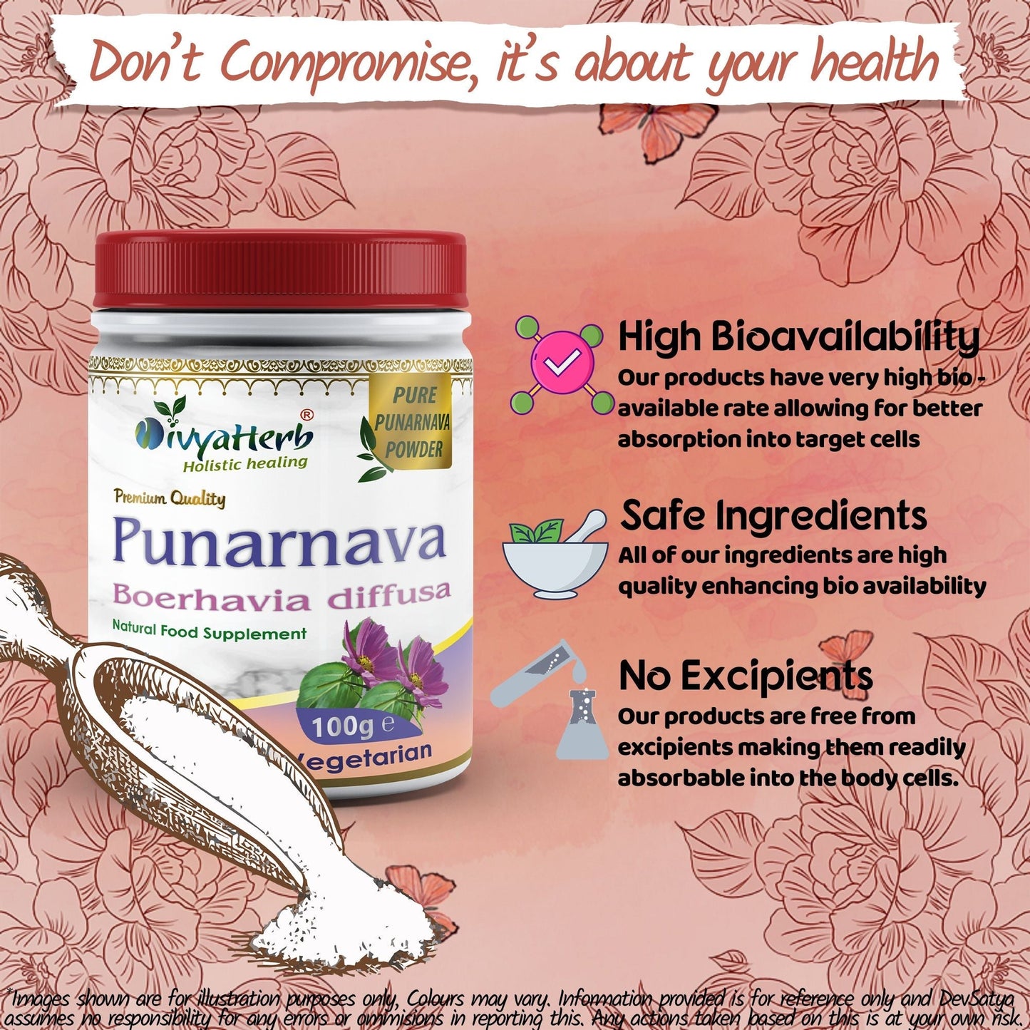 Punarnava Powder (Boerhavia Diffusa) - Herbalshire Handmade Herbal Products