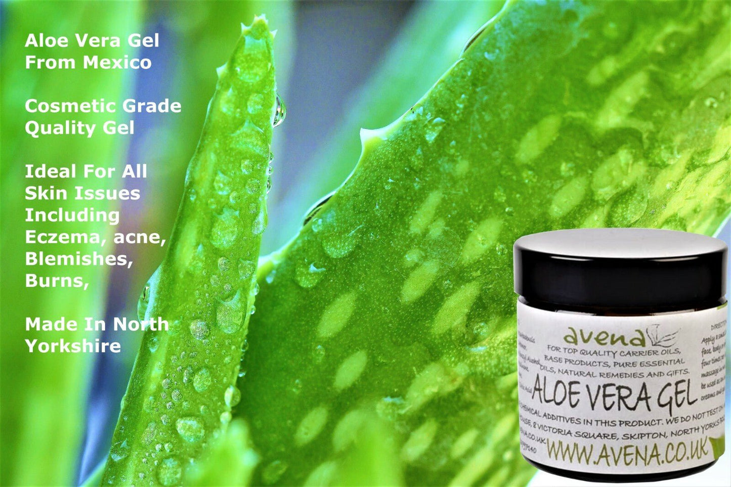 Pure Aloe Vera Clear Gel Skincare Natural Soothing Dry Skin Facial From Mexico - Herbalshire Handmade Herbal Products