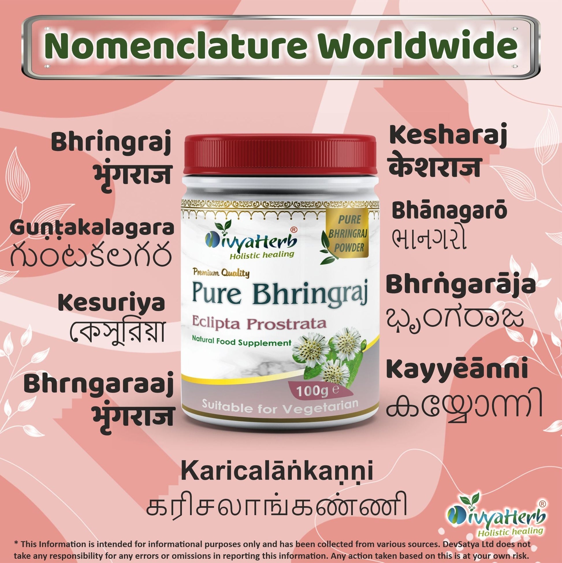 Pure Bhringraj Powder - Herbalshire Handmade Herbal Products