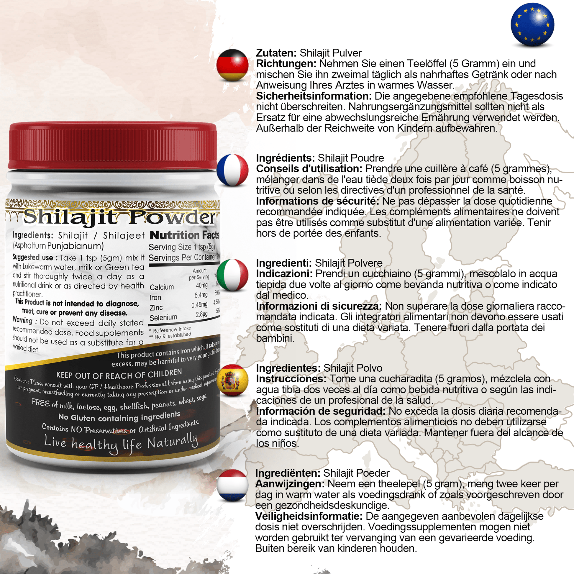 Pure Himalayan Shilajit Powder Fulvic Acid Humic Acid and Minerals 3.5 Oz (100g) - Herbalshire Handmade Herbal Products
