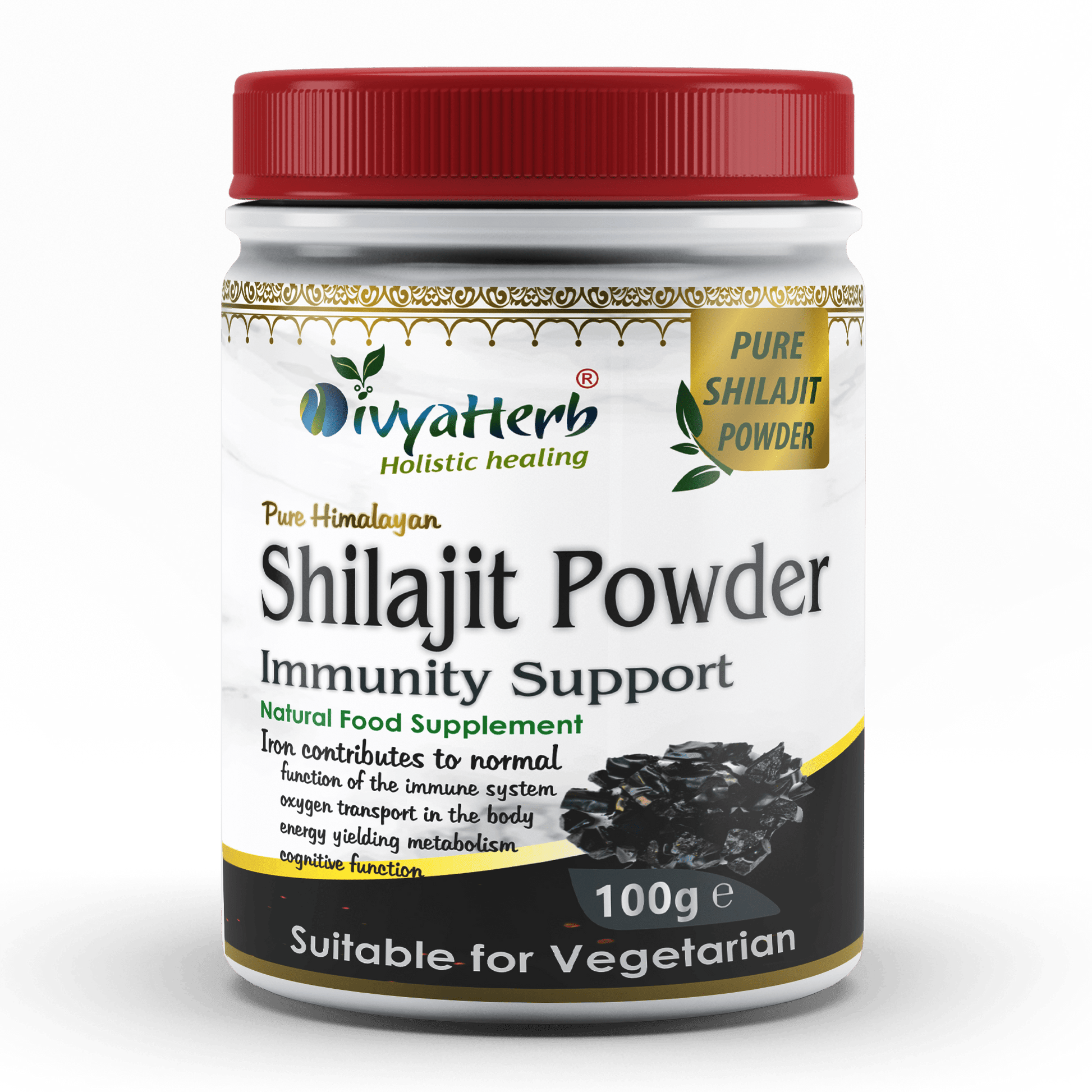 Pure Himalayan Shilajit Powder Fulvic Acid Humic Acid and Minerals 3.5 Oz (100g) - Herbalshire Handmade Herbal Products