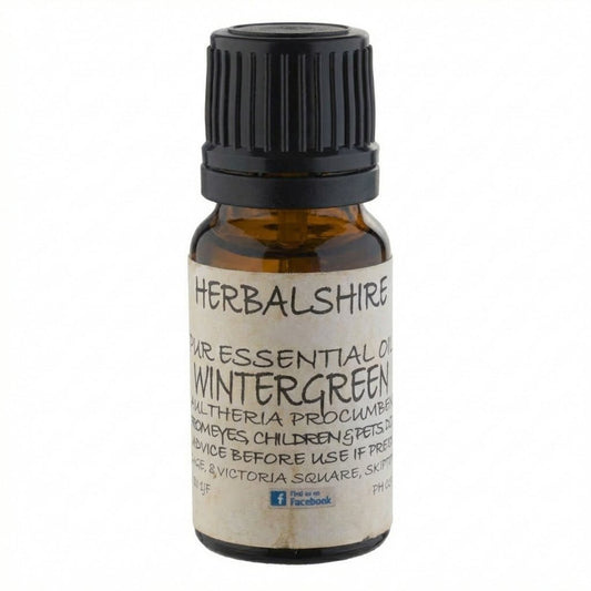 Pure Wintergreen Essential Oil | Natural Muscle Rub & Joint Pain Relief | Handmade in North Yorkshire (10ml, 30ml, 100ml) - Herbalshire Handmade Herbal Products