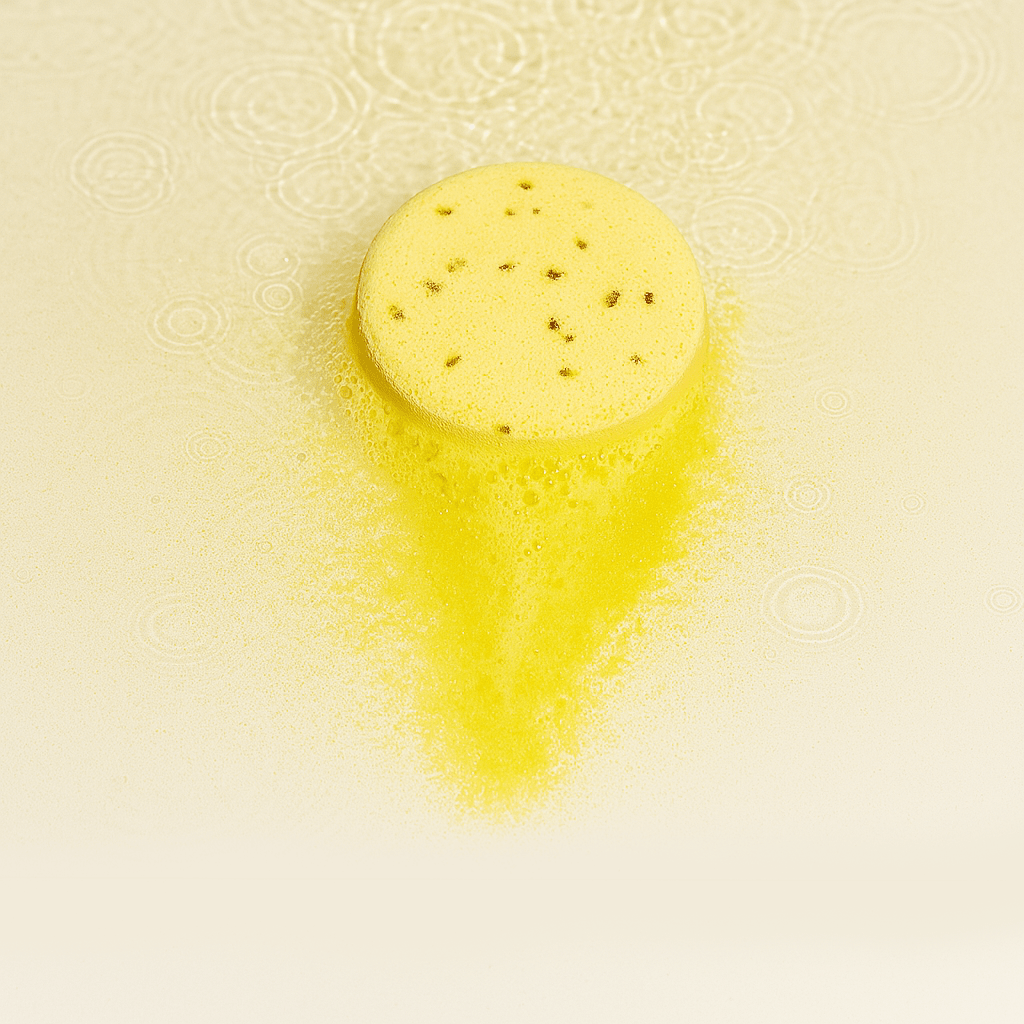 Recharge Aromatherapy Shower Steamer Sample - Juniper Berry, Lavender, Tea Tree, Tangerine and Safflower Petals - Herbalshire Handmade Herbal Products