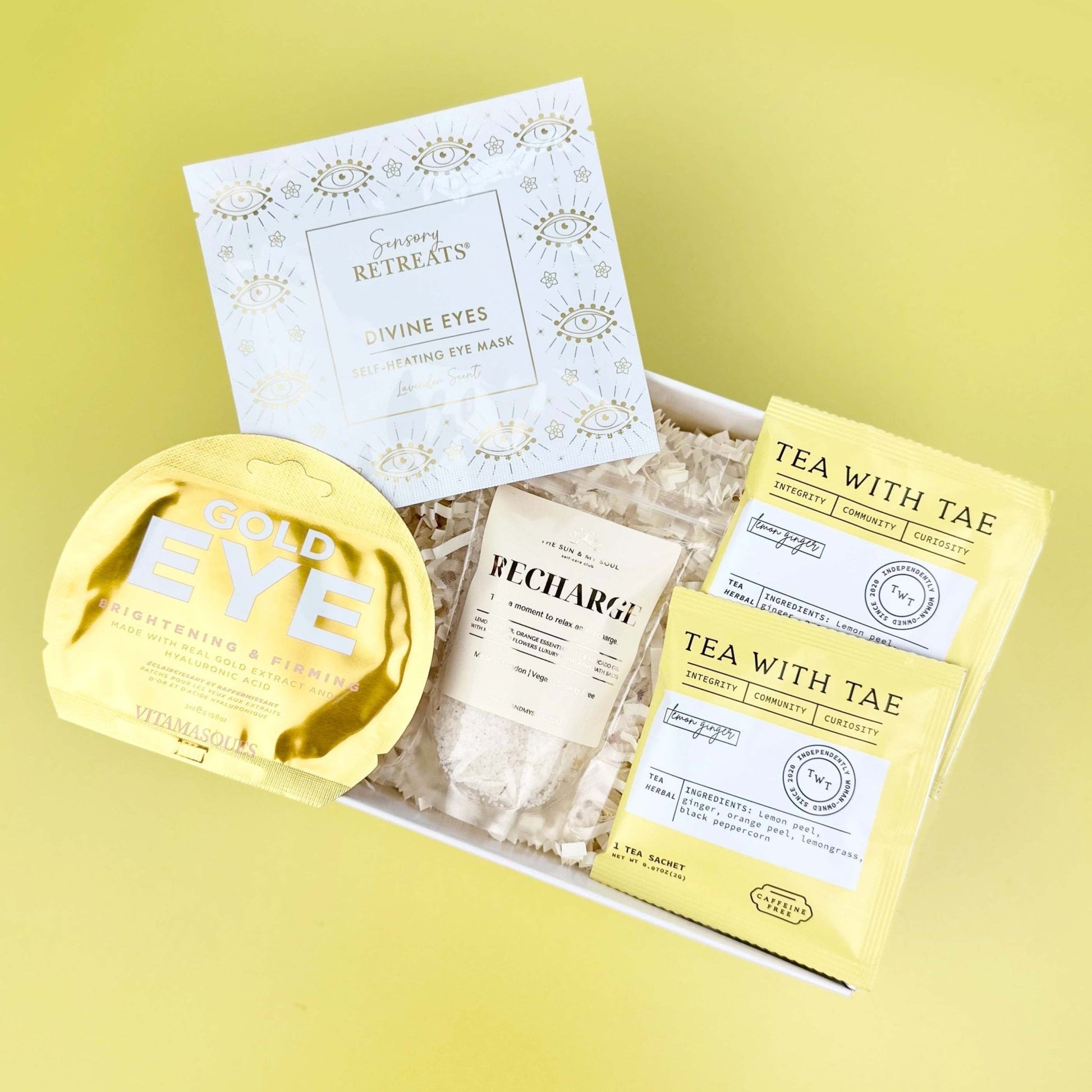 Recharge Luxury Himalayan Bath Salts with Lemon, Ginger, Orange Essential Oils, Avocado Oil with Marigold Flowers - Herbalshire Handmade Herbal Products