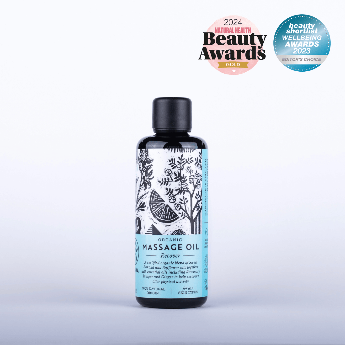 Recover Organic Massage Oil - Herbalshire Handmade Herbal Products