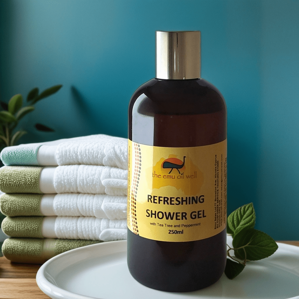 Refreshing Shower Gel with Emu Oil - Herbalshire Handmade Herbal Products