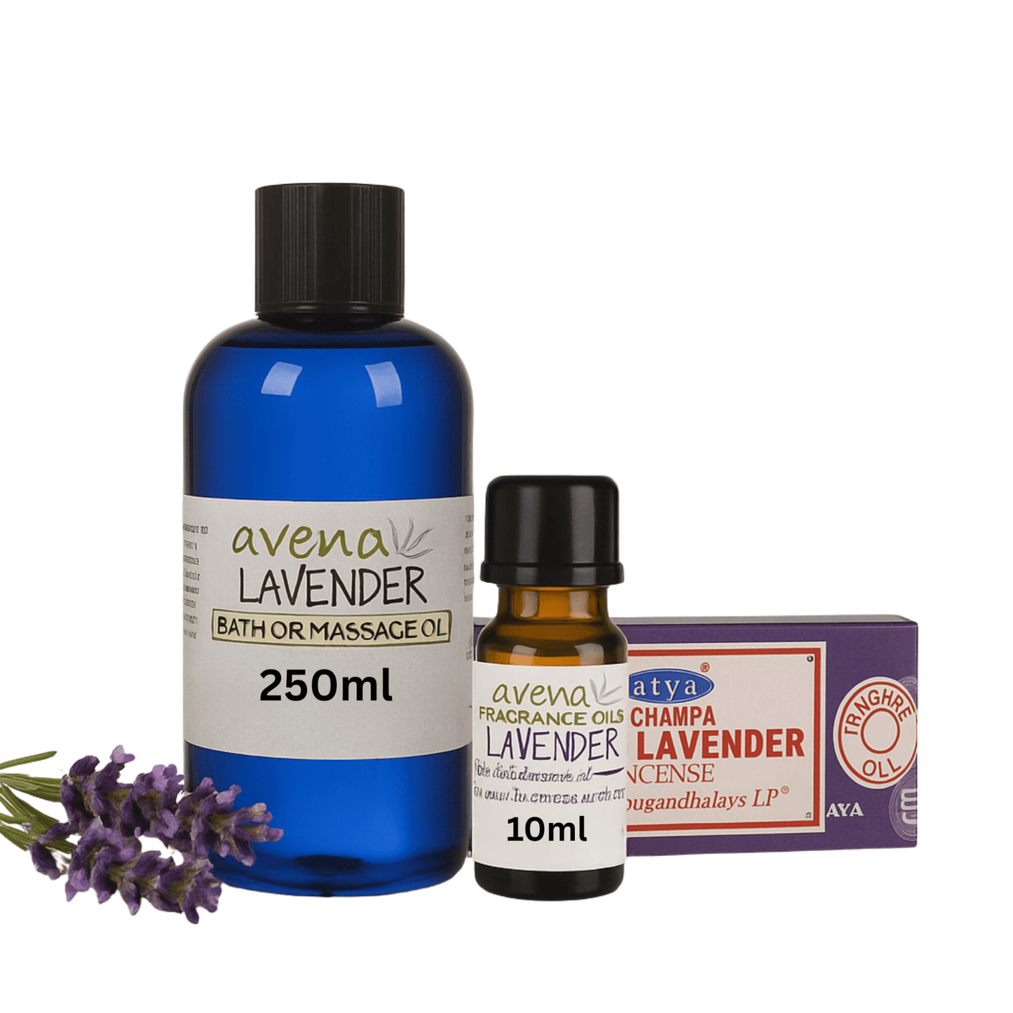 Relax & Unwind Trio – Lavender Bubble Bath, Essential Oil & Incense Gift Set - Herbalshire Handmade Herbal Products
