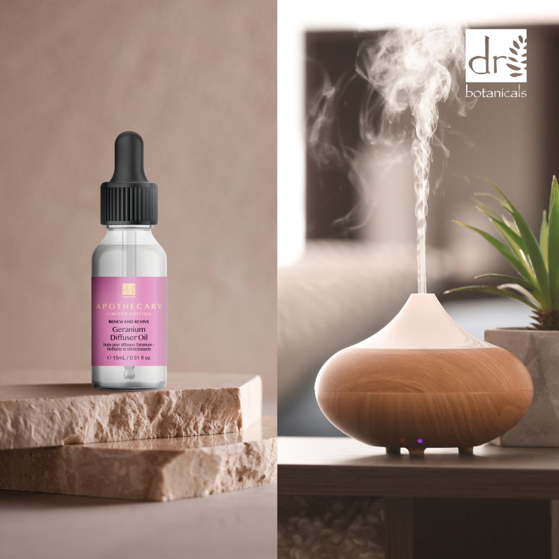 Renew & Revive Geranium Diffuser Oil 15ml - Herbalshire Handmade Herbal Products