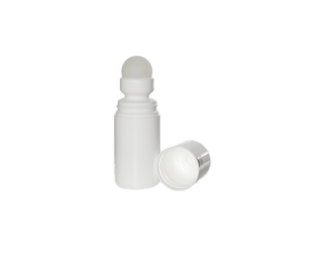 Roll On Container, White Plastic (50 ml) - Herbalshire Handmade Herbal Products