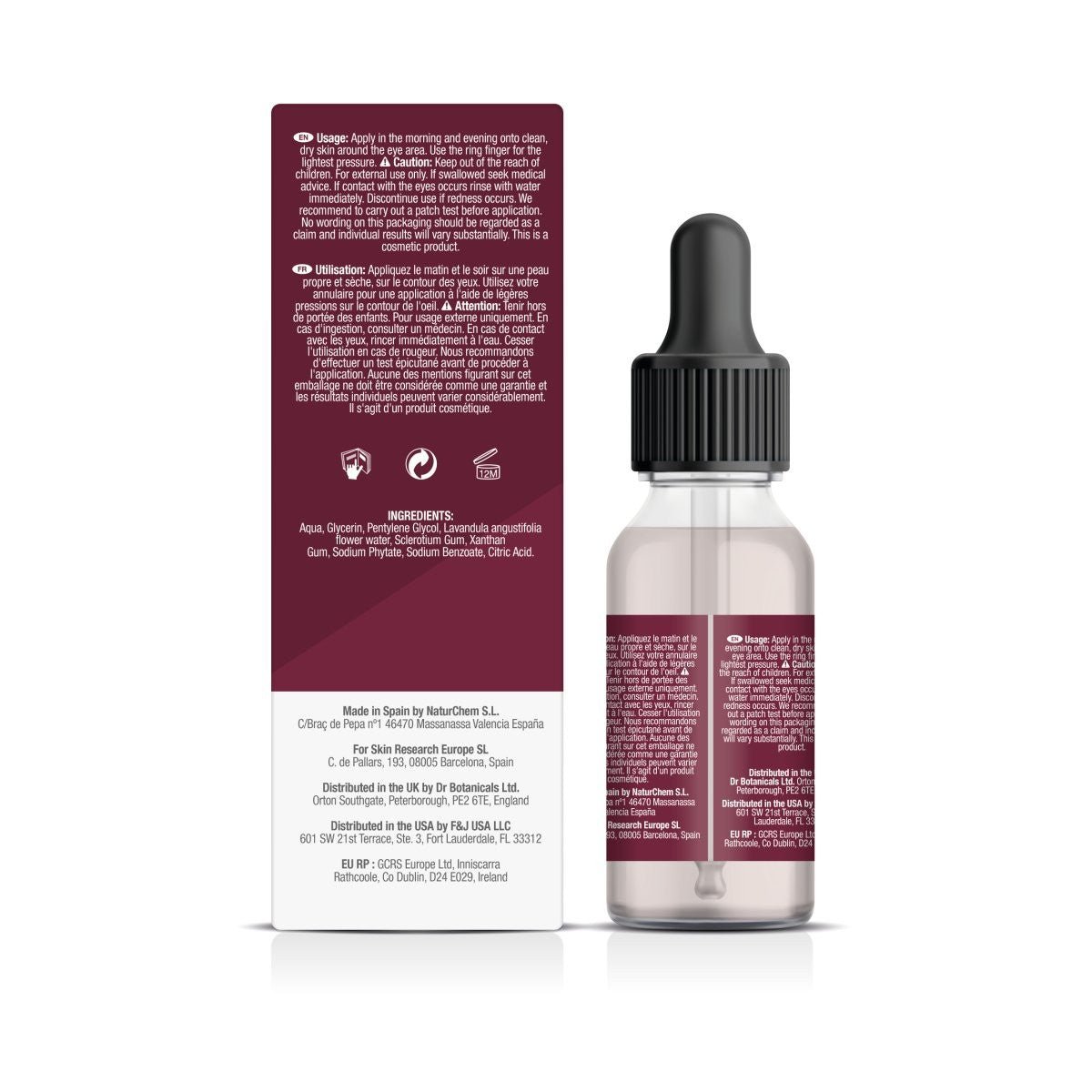 Rose And Lavender Intensive Night Therapy Eye Serum 15ml - Herbalshire Handmade Herbal Products