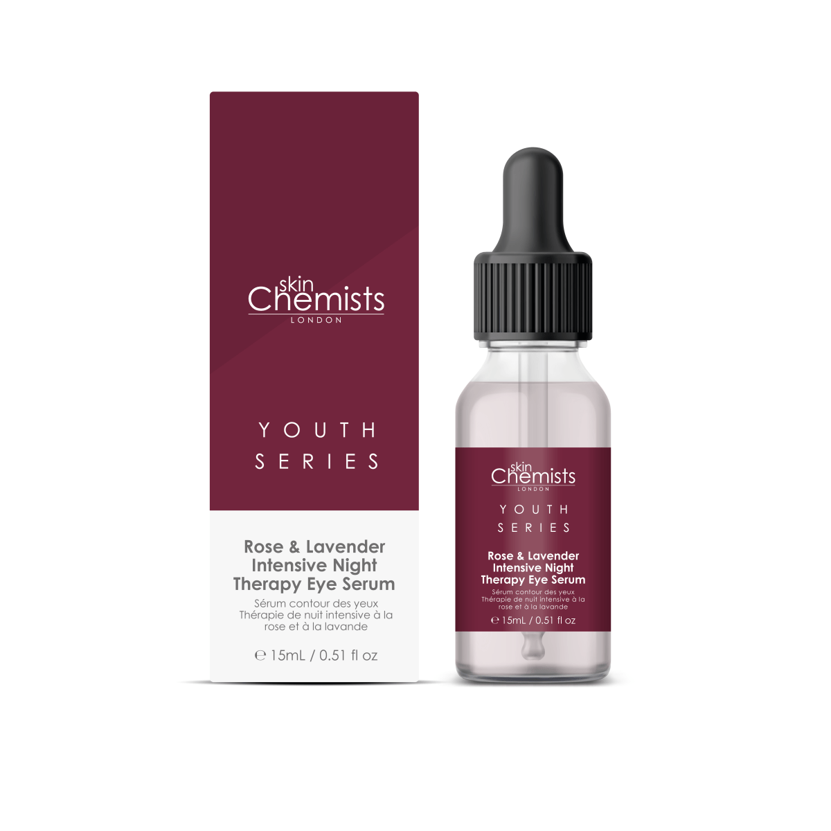 Rose And Lavender Intensive Night Therapy Eye Serum 15ml - Herbalshire Handmade Herbal Products