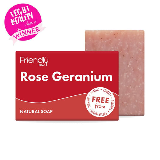 Rose Geranium Natural Soap - Herbalshire Handmade Herbal Products
