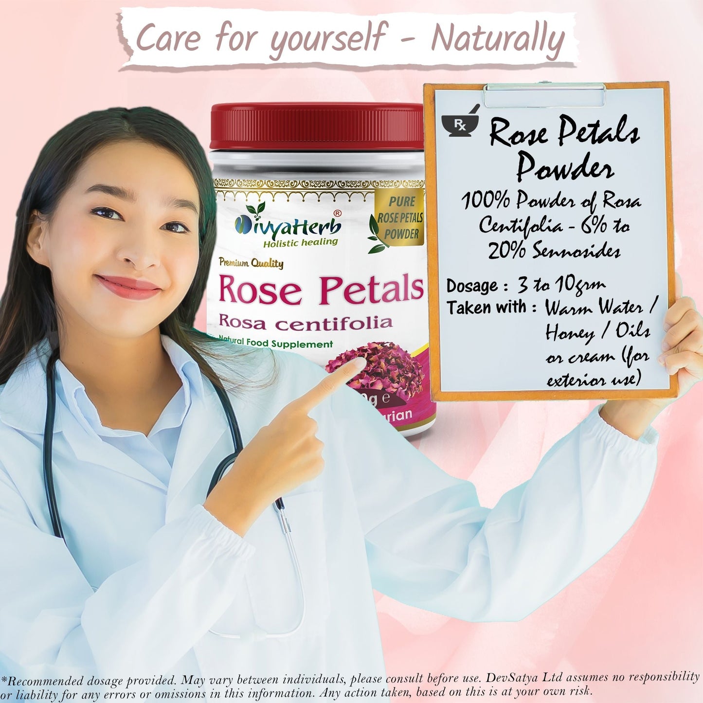 Rose Petals Powder - Herbalshire Handmade Herbal Products