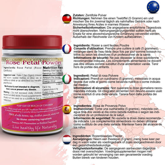 Rose Petals Powder - Herbalshire Handmade Herbal Products