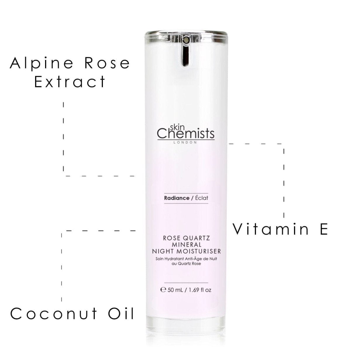 Rose Quartz Mineral Night Moisturiser 50ml - Herbalshire Handmade Herbal Products