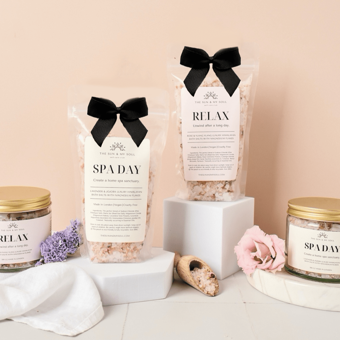 Rose & Ylang Ylang Himalayan Bath Salts – Relaxing Luxury Soak - Herbalshire Handmade Herbal Products