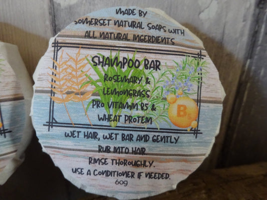 Rosemary & Lemongrass Solid Shampoo - Herbalshire Handmade Herbal Products
