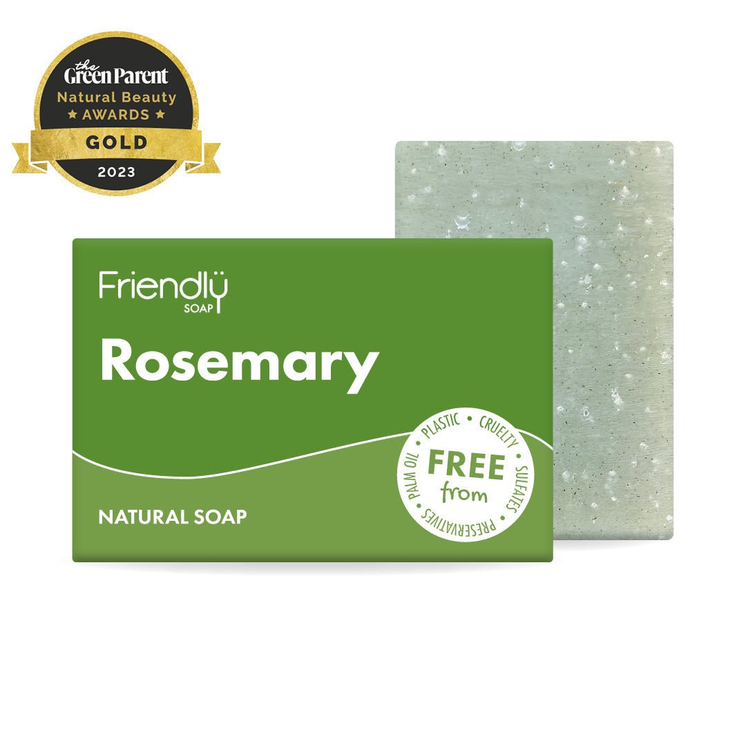Rosemary Natural Soap Bar – Award - Winning Vegan Soap | Handmade in the UK | GOLD WINNER – Natural Beauty Awards 2023 - Herbalshire Handmade Herbal Products