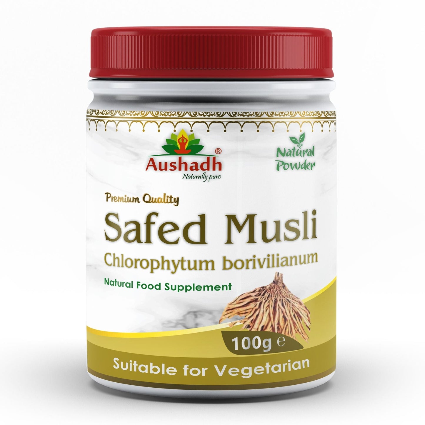 Safed Musli Powder (Chlorophytum Borivilianum) - Herbalshire Handmade Herbal Products