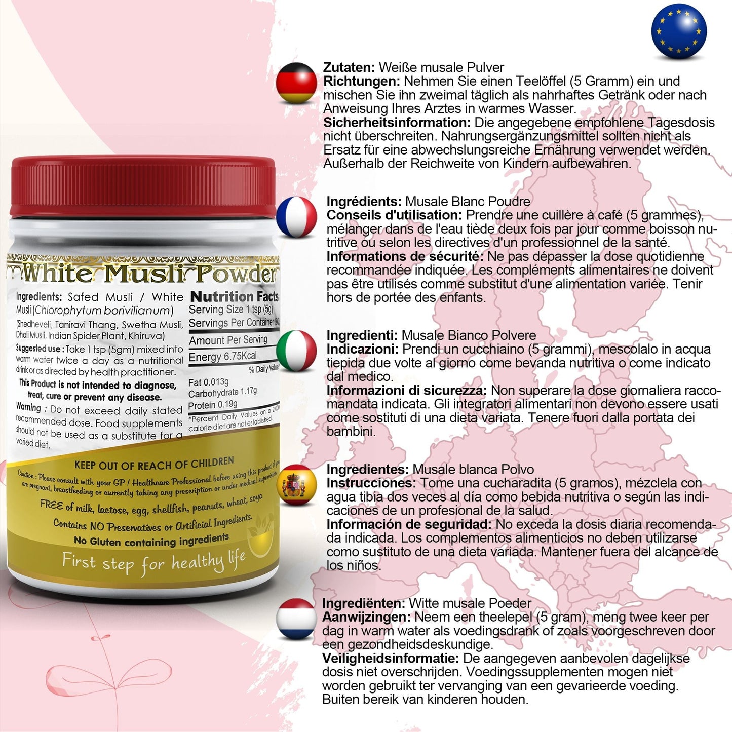Safed Musli Powder (Chlorophytum Borivilianum) - Herbalshire Handmade Herbal Products
