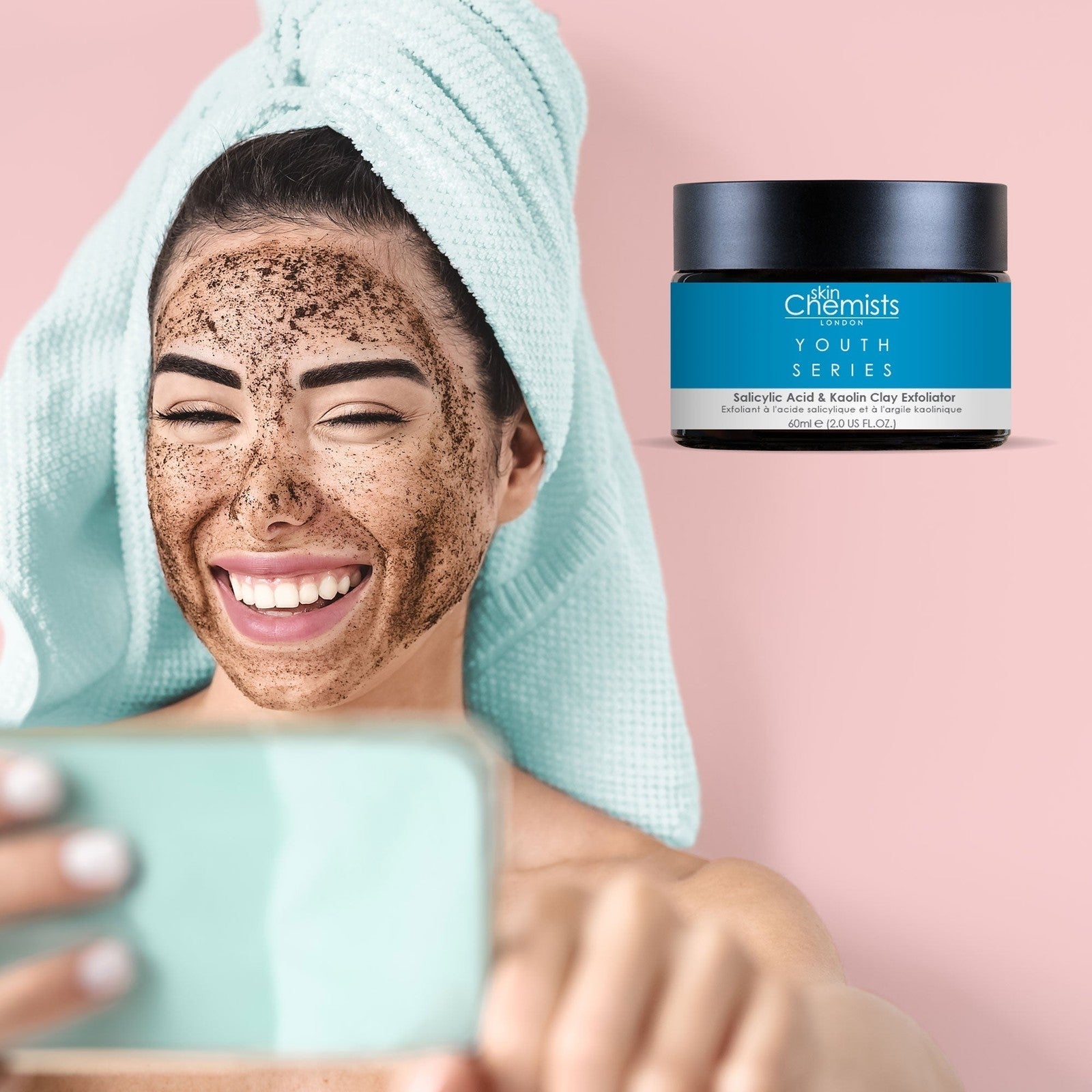 Salicylic Acid & Kaolin Clay Exfoliator 60ml - Herbalshire Handmade Herbal Products