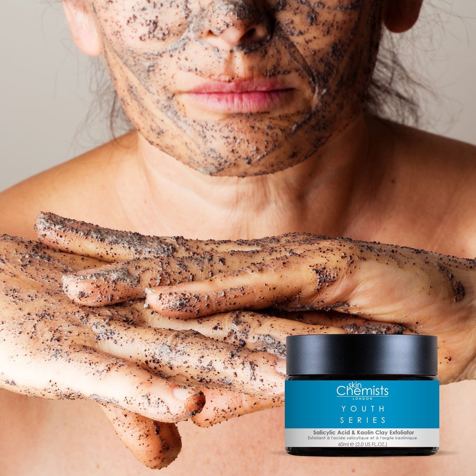 Salicylic Acid & Kaolin Clay Exfoliator 60ml - Herbalshire Handmade Herbal Products