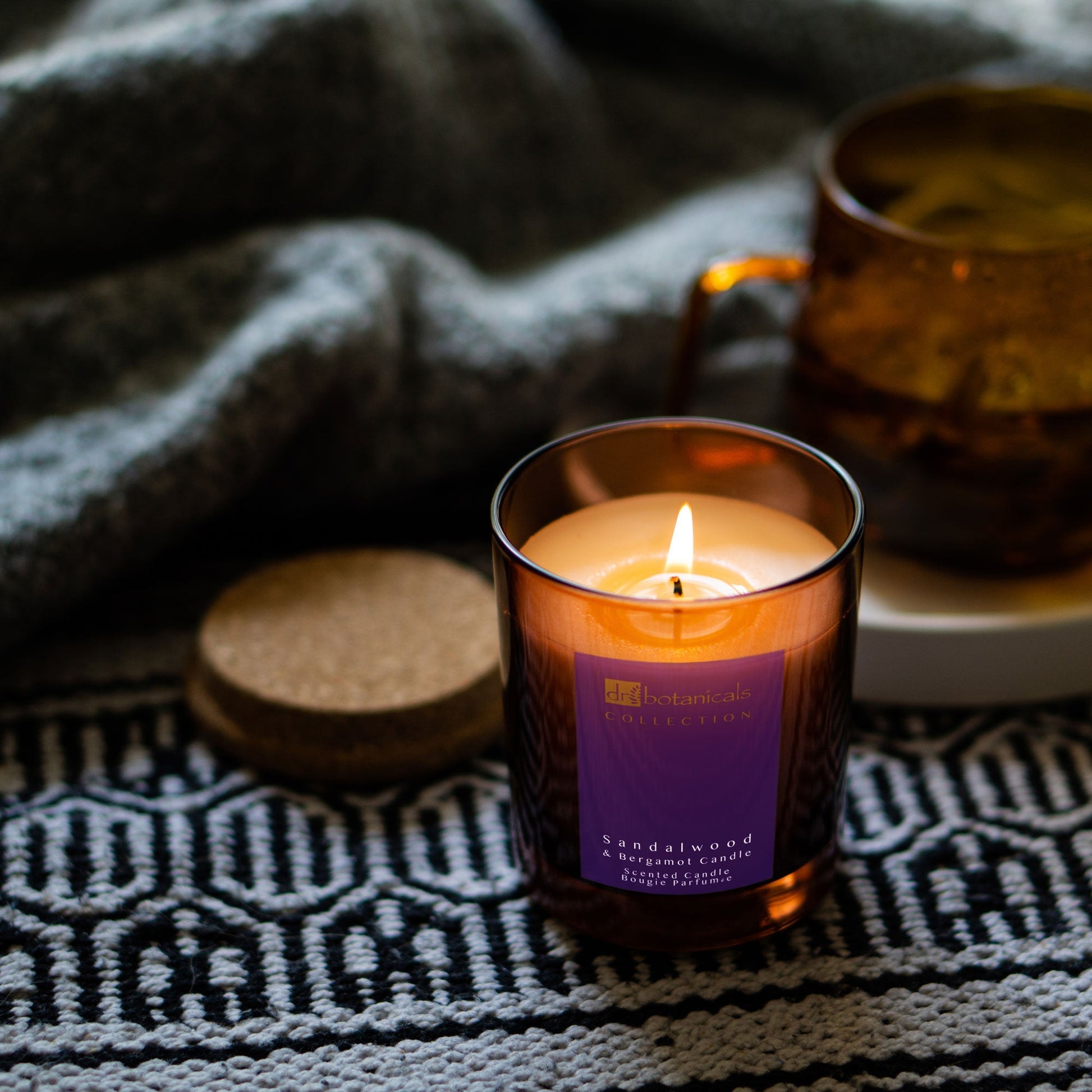 Sandalwood & Bergamot Candle 200g - Herbalshire Handmade Herbal Products