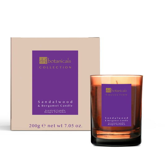 Sandalwood & Bergamot Candle 200g - Herbalshire Handmade Herbal Products