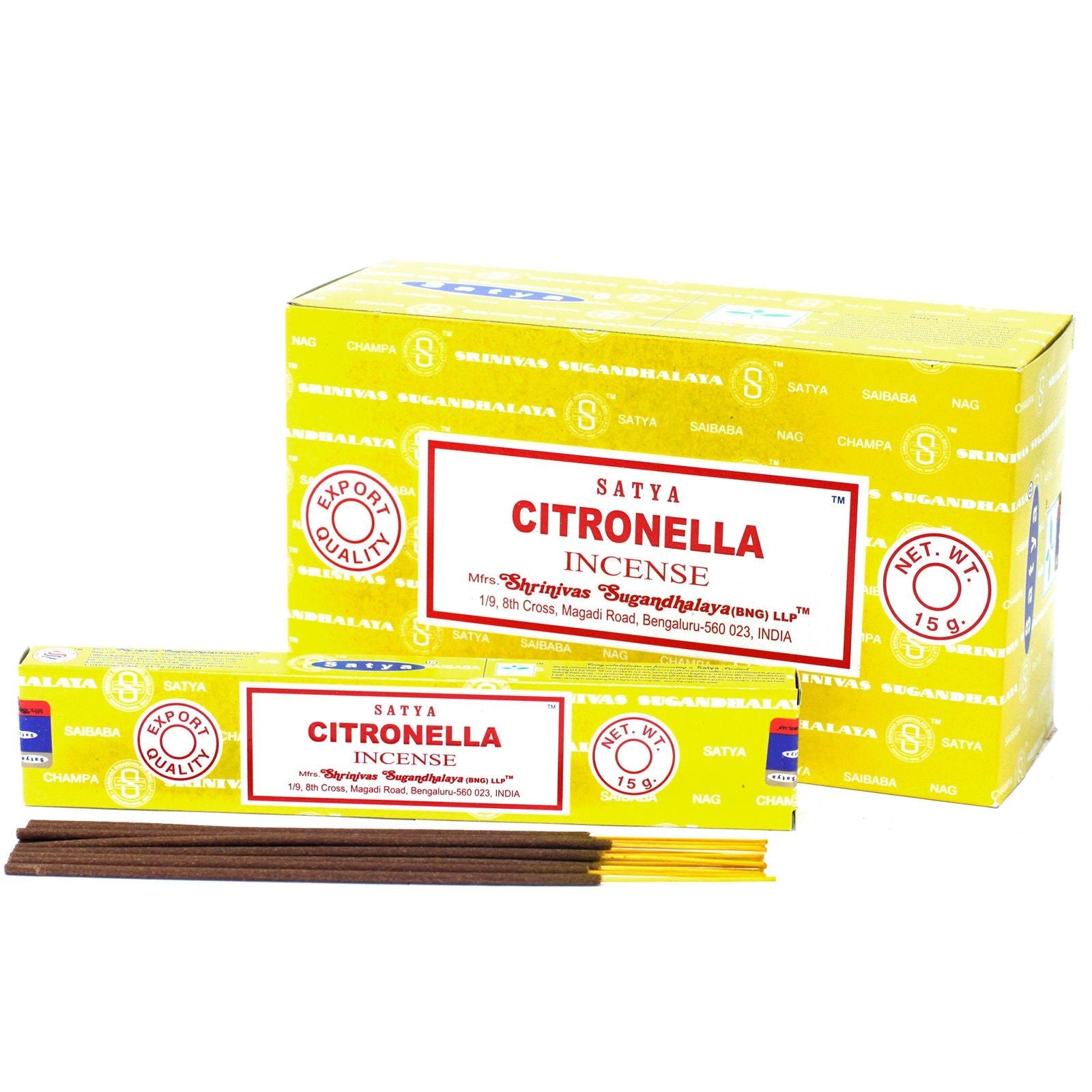 Satya Incense 15gm -  Citronella - Herbalshire Handmade Herbal Products