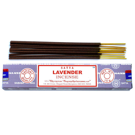 Satya Incense 15gm -  Lavender - Herbalshire Handmade Herbal Products