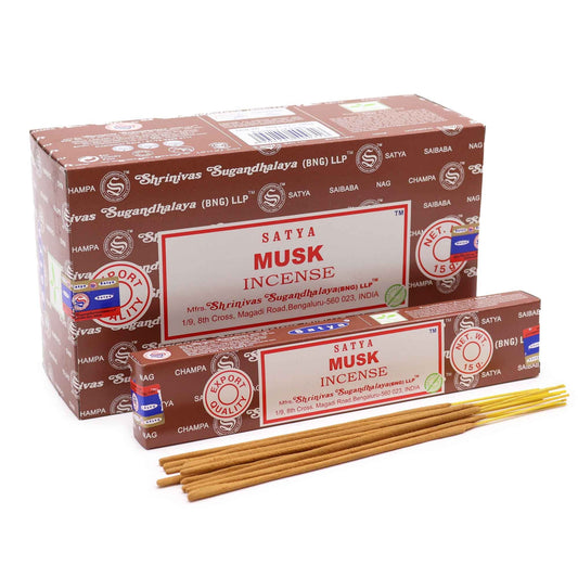 Satya Incense 15gm -  Musk - Herbalshire Handmade Herbal Products